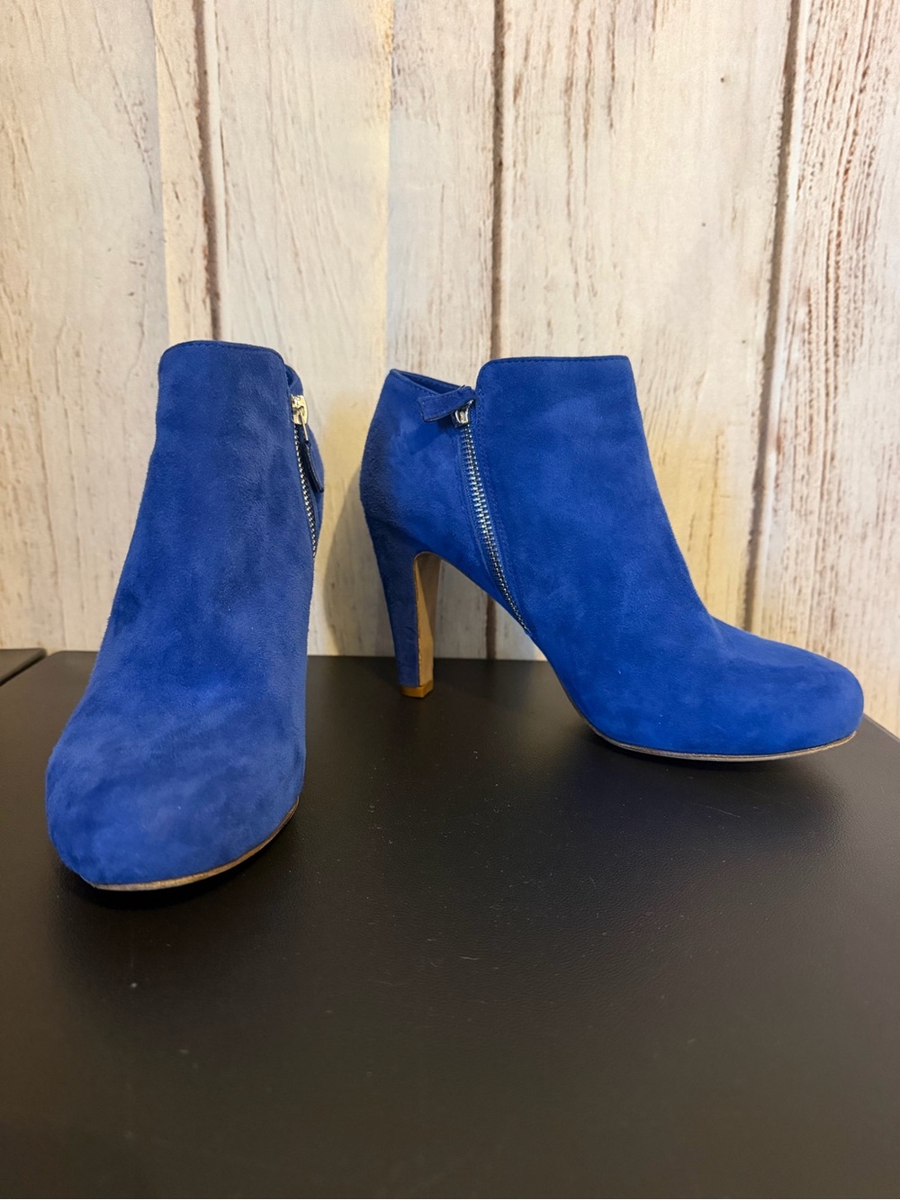See By Chloe Suede Ankle Booties in Cobalt Blue Size 38 1/2
